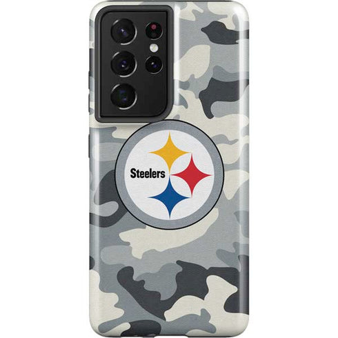 NFL Pittsburgh Steelers Camo Galaxy S21 Ultra 5G Pro Case