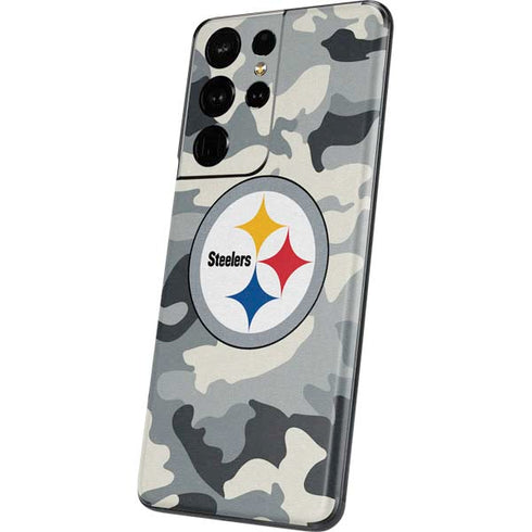 NFL Pittsburgh Steelers Camo Galaxy S21 Ultra 5G Skin