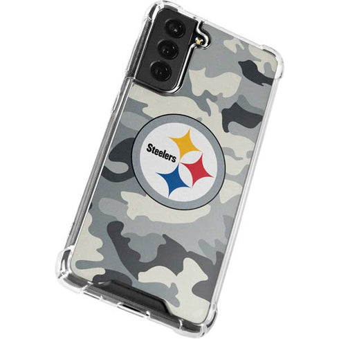 NFL Pittsburgh Steelers Camo Galaxy S22 Plus Clear Case