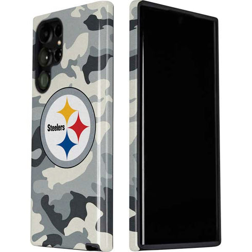 NFL Pittsburgh Steelers Camo Galaxy S22 Ultra Pro Case