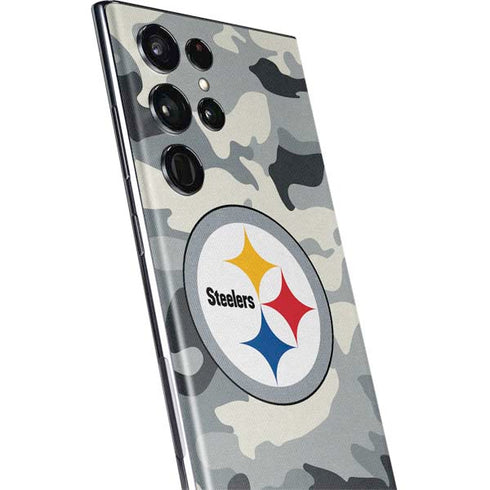 NFL Pittsburgh Steelers Camo Galaxy S22 Ultra Skin