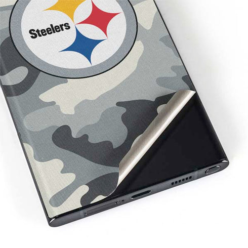 NFL Pittsburgh Steelers Camo Galaxy S22 Ultra Skin