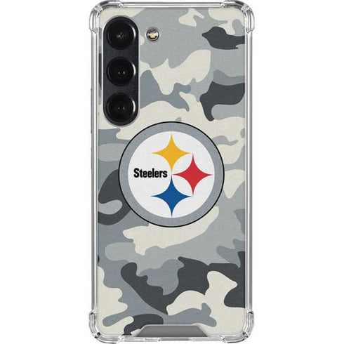 NFL Pittsburgh Steelers Camo Galaxy S23 Clear Case