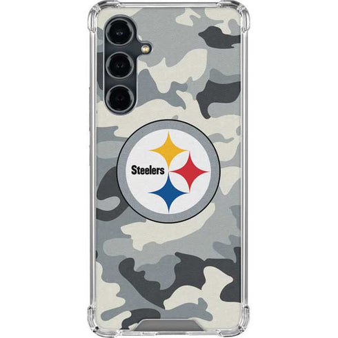 NFL Pittsburgh Steelers Camo Galaxy S23 FE Clear Case