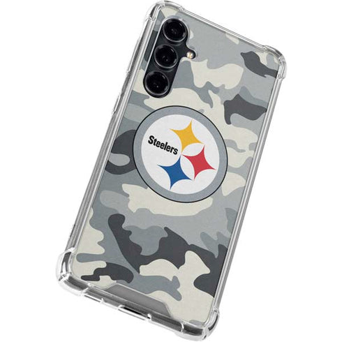 NFL Pittsburgh Steelers Camo Galaxy S23 FE Clear Case