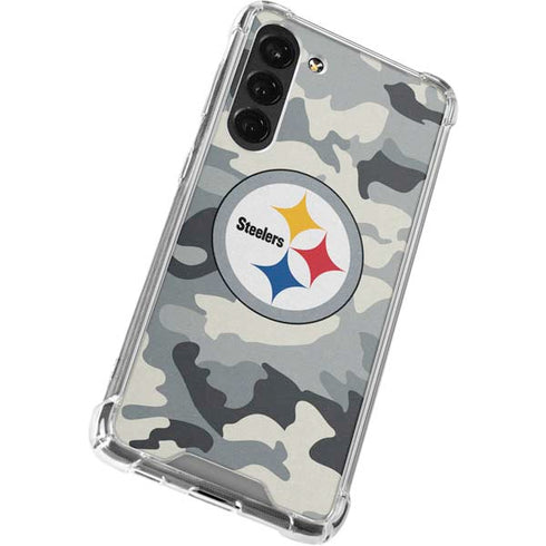 NFL Pittsburgh Steelers Camo Galaxy S23 Plus Clear Case