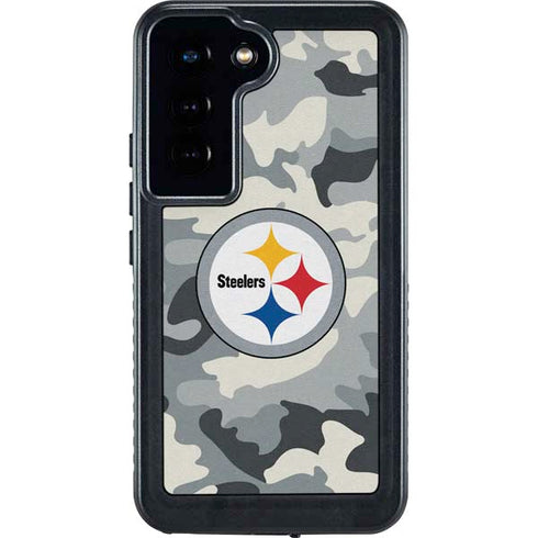 NFL Pittsburgh Steelers Camo Galaxy S23 Waterproof Case