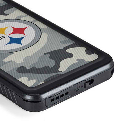 NFL Pittsburgh Steelers Camo Galaxy S23 Waterproof Case