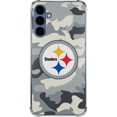 NFL Pittsburgh Steelers Camo Galaxy S24 Clear Case