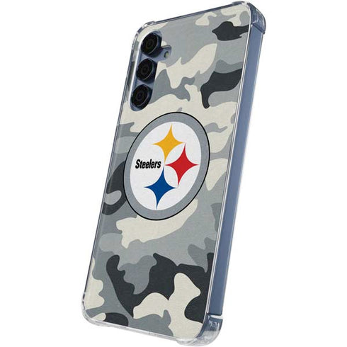 NFL Pittsburgh Steelers Camo Galaxy S24 Clear Case