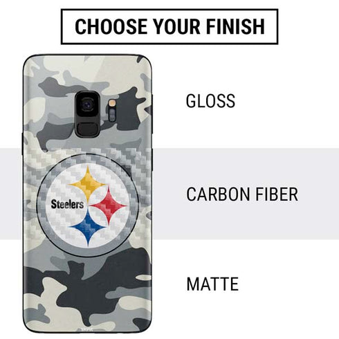 NFL Pittsburgh Steelers Camo Galaxy S9 Skin