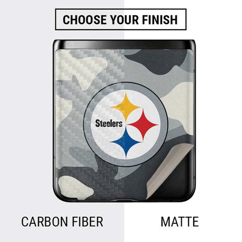 NFL Pittsburgh Steelers Camo Galaxy Z Flip Skin