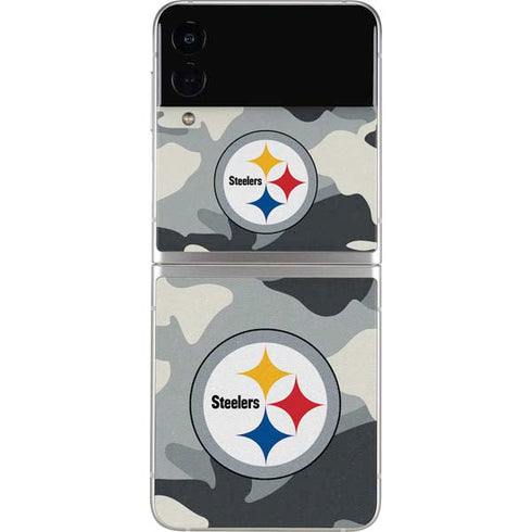 NFL Pittsburgh Steelers Camo Galaxy Z Flip3 5G Skin