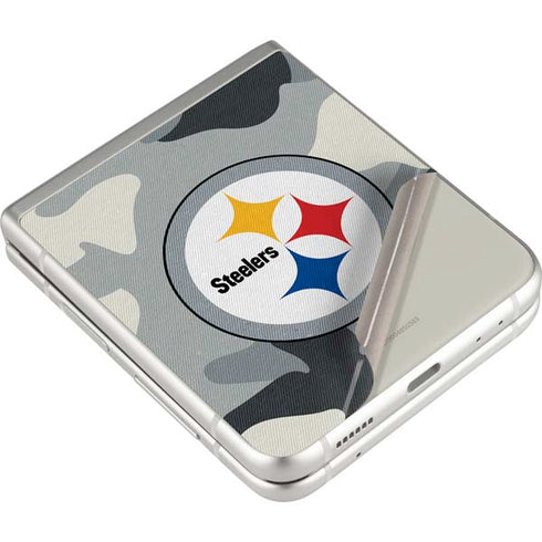 NFL Pittsburgh Steelers Camo Galaxy Z Flip3 5G Skin