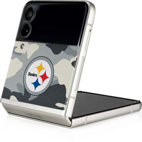 NFL Pittsburgh Steelers Camo Galaxy Z Flip3 5G Skin