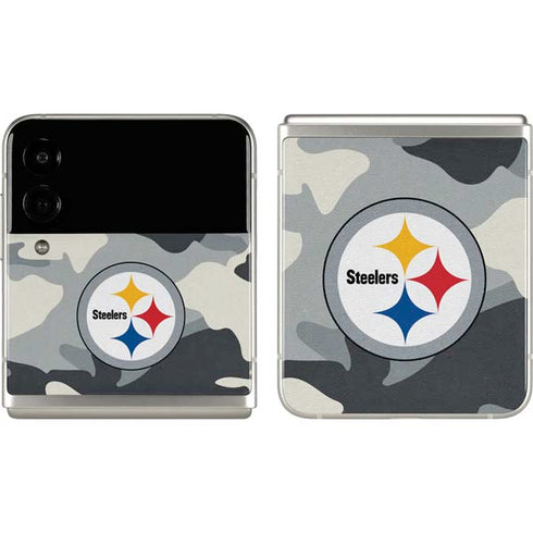 NFL Pittsburgh Steelers Camo Galaxy Z Flip3 5G Skin
