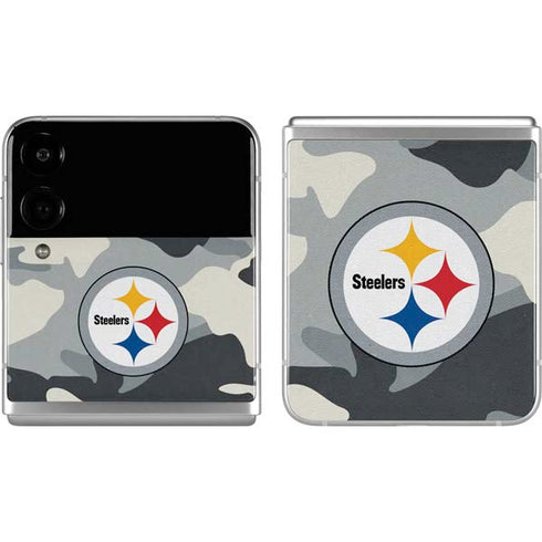 NFL Pittsburgh Steelers Camo Galaxy Z Flip4 5G Skin