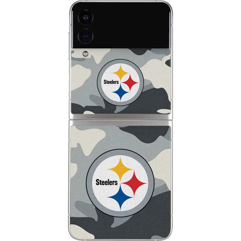 NFL Pittsburgh Steelers Camo Galaxy Z Flip4 5G Skin