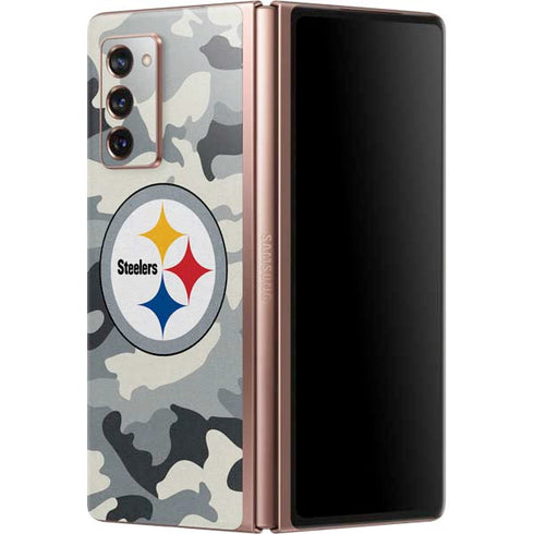 NFL Pittsburgh Steelers Camo Galaxy Z Fold2 5G Skin