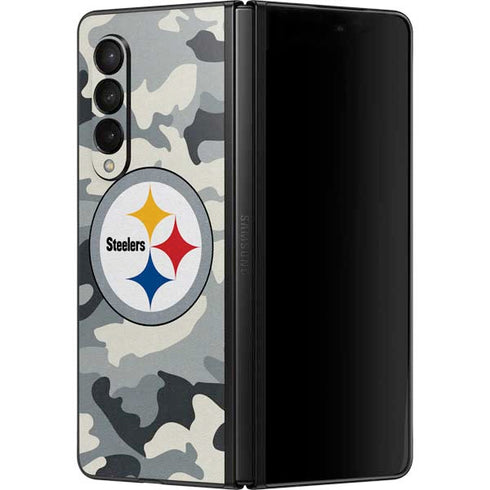 NFL Pittsburgh Steelers Camo Galaxy Z Fold3 5G Skin