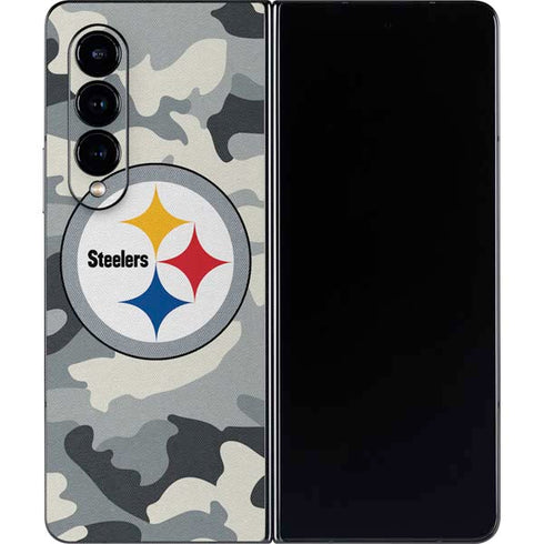 NFL Pittsburgh Steelers Camo Galaxy Z Fold4 5G Skin