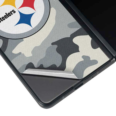 NFL Pittsburgh Steelers Camo Galaxy Z Fold4 5G Skin
