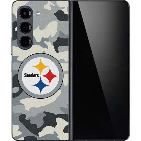 NFL Pittsburgh Steelers Camo Galaxy Z Fold5 5G Skin