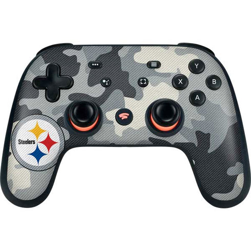 NFL Pittsburgh Steelers Camo Google Stadia Controller Skin