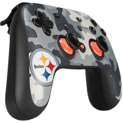 NFL Pittsburgh Steelers Camo Google Stadia Controller Skin