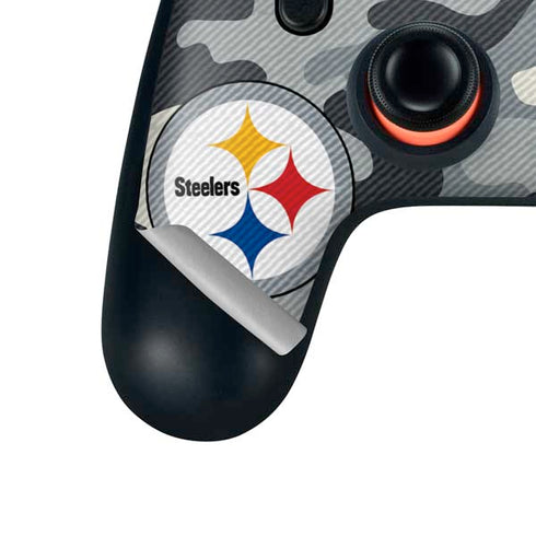 NFL Pittsburgh Steelers Camo Google Stadia Controller Skin
