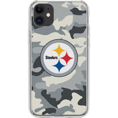 NFL Pittsburgh Steelers Camo iPhone 11 Clear Case