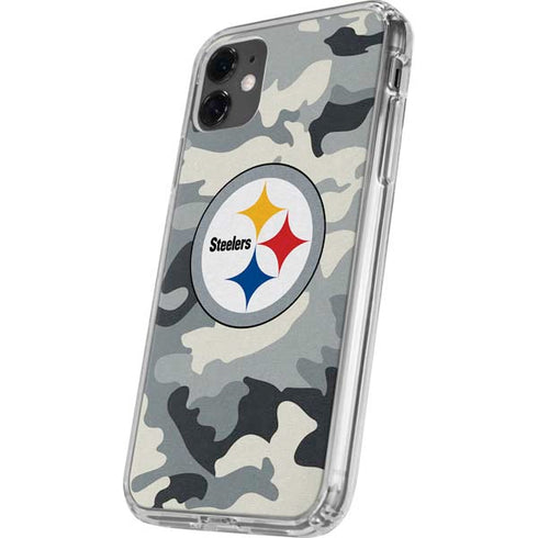 NFL Pittsburgh Steelers Camo iPhone 11 Clear Case