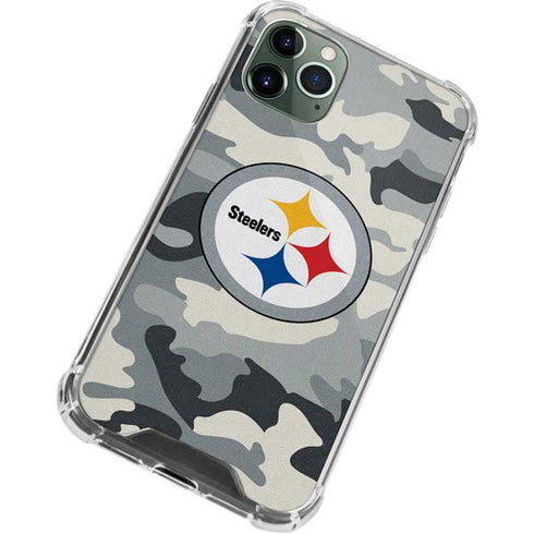 NFL Pittsburgh Steelers Camo iPhone 11 Pro Max Clear Case