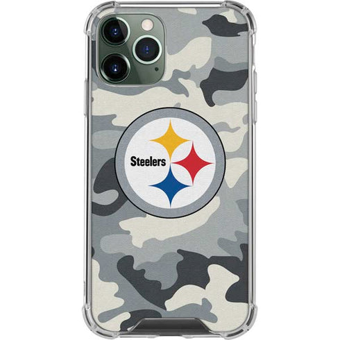 NFL Pittsburgh Steelers Camo iPhone 11 Pro Max Clear Case
