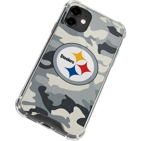 NFL Pittsburgh Steelers Camo iPhone 12 Clear Case