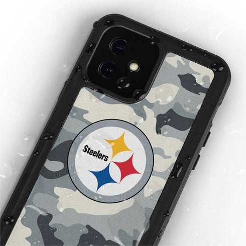NFL Pittsburgh Steelers Camo iPhone 12 Mini Waterproof Case