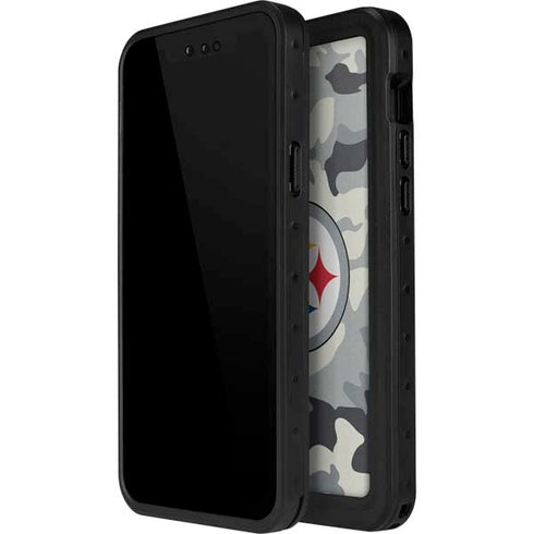 NFL Pittsburgh Steelers Camo iPhone 12 Pro Waterproof Case