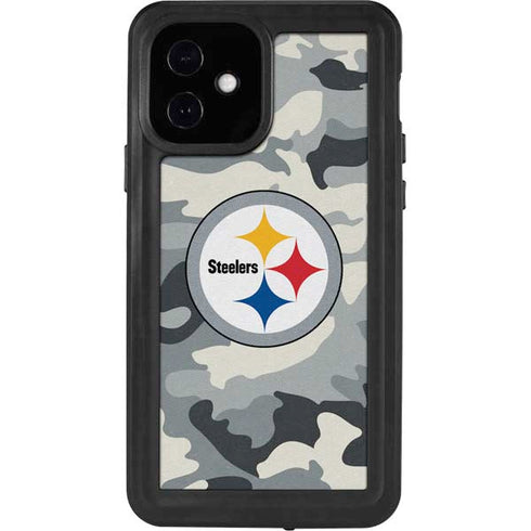 NFL Pittsburgh Steelers Camo iPhone 12 Waterproof Case