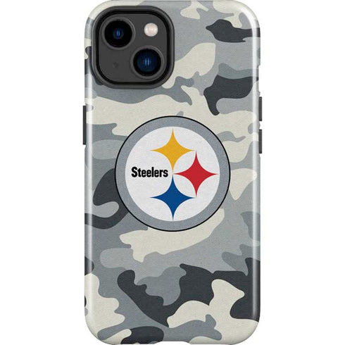 NFL Pittsburgh Steelers Camo iPhone 14 Plus Impact Case