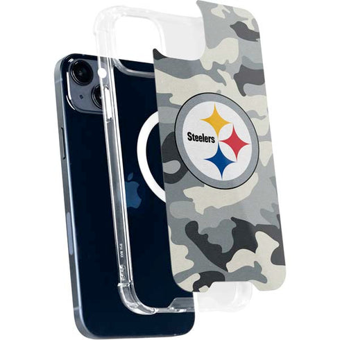 NFL Pittsburgh Steelers Camo iPhone 15 Plus MagSafe Case