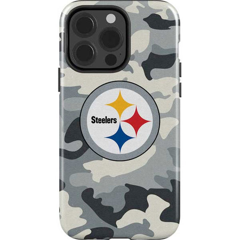 NFL Pittsburgh Steelers Camo iPhone 15 Pro Impact Case