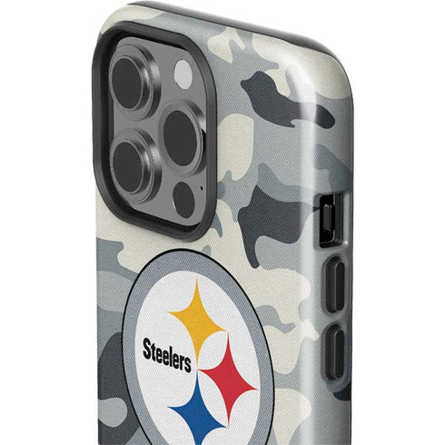 NFL Pittsburgh Steelers Camo iPhone 15 Pro Impact Case