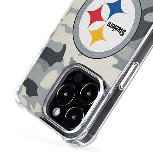 NFL Pittsburgh Steelers Camo iPhone 15 Pro Max MagSafe Case