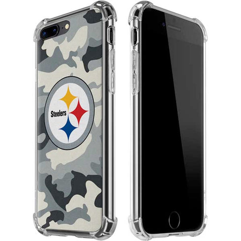 NFL Pittsburgh Steelers Camo iPhone 7/8 Plus Clear Case