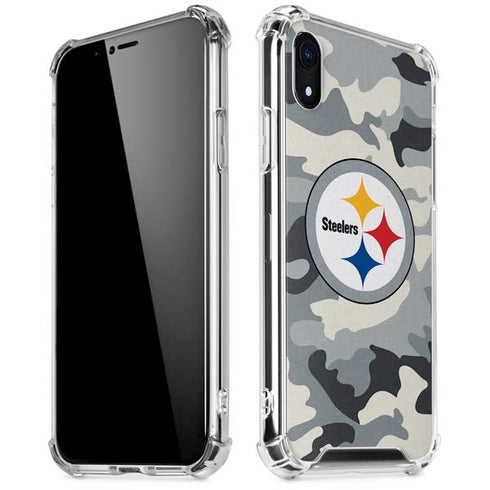 NFL Pittsburgh Steelers Camo iPhone XR Clear Case