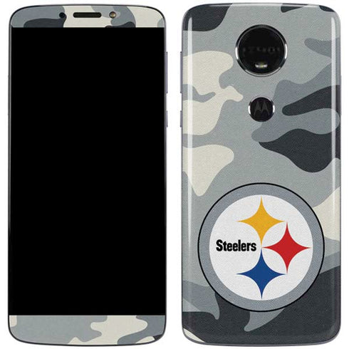 NFL Pittsburgh Steelers Camo Moto E5 Plus Skin