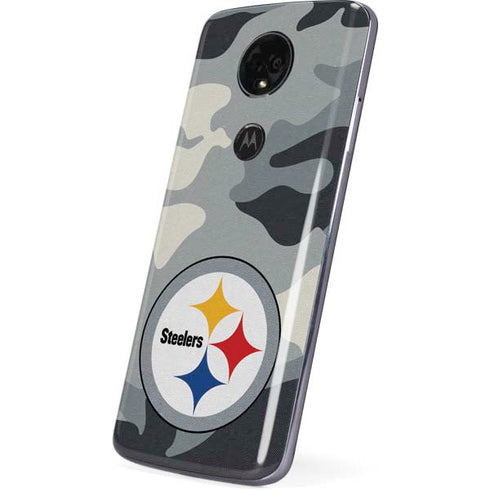 NFL Pittsburgh Steelers Camo Moto E5 Plus Skin