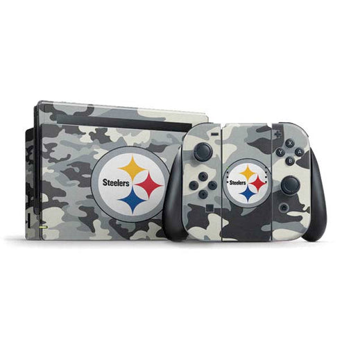 NFL Pittsburgh Steelers Camo Nintendo Switch Bundle Skin