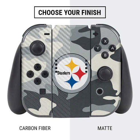 NFL Pittsburgh Steelers Camo Nintendo Switch Bundle Skin