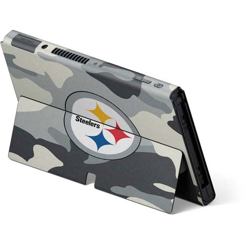 NFL Pittsburgh Steelers Camo Nintendo Switch OLED (2021) Skin